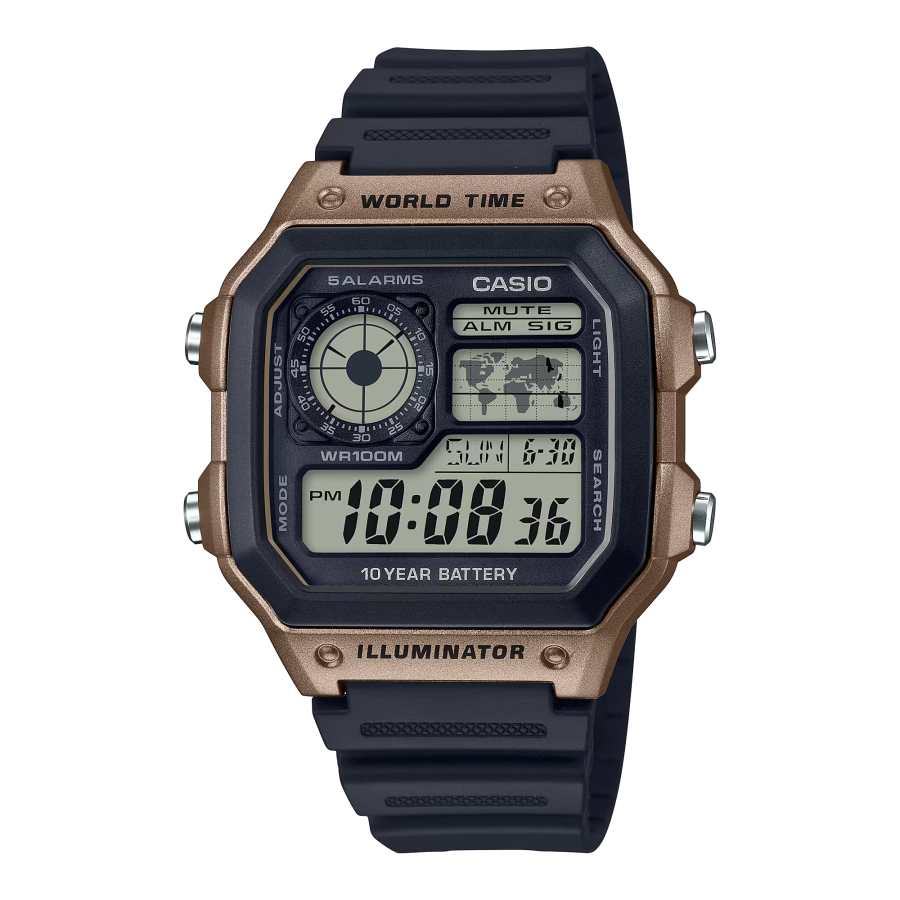 Casio AE1200WH-5AV World Time